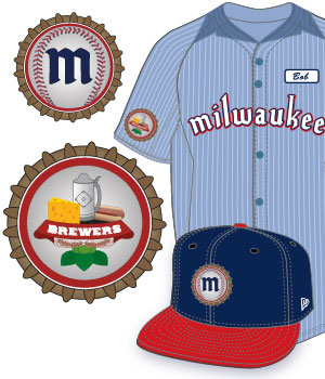 Illustrator - Milwaukee Brewers Design a YOUniform Contest - baseball uniform  design - baseball logo design