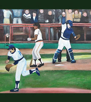 Painter - Baseball Oil Painting of Rollie Fingers and Ted Simmons of the Milwaukee Brewers 1982 - baseball sports art