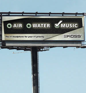KOSS Corporation - Music - Headphones Billboard Concept