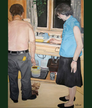 Painter - Oil Painting - Kitchen Crisis - Fine Art