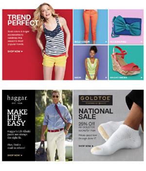Web Designer for Kohl’s Corporation digital advertising - feature page banner ads digital designer using Adobe Photoshop