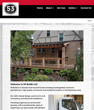 Milwaukee Website Designer for 53builds.com using WordPress