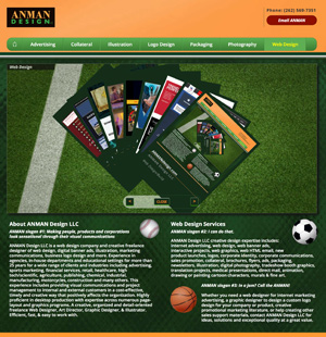 Oconomowoc Web Design for ANMAN Design LLC - The best, most knowledgeable go-to-source for baseball logos and graphics! - design & build of web site with search engine optimization - SEO
