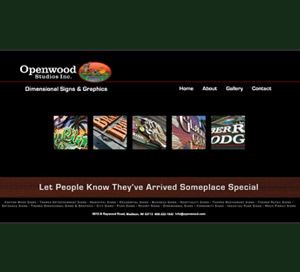 Web Designer for Openwood Studios using WordPress