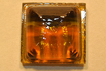 Amber colored Square Chicklet Tile - Amber