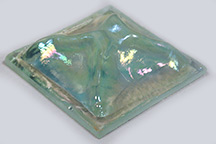 Iridescent Light Opal Pinchback Tile